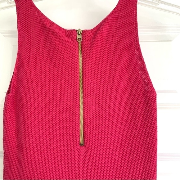 Joe Fresh Bright Pink Tight Knit Peplum Blouse Tank Top size Small - Picture 8 of 8